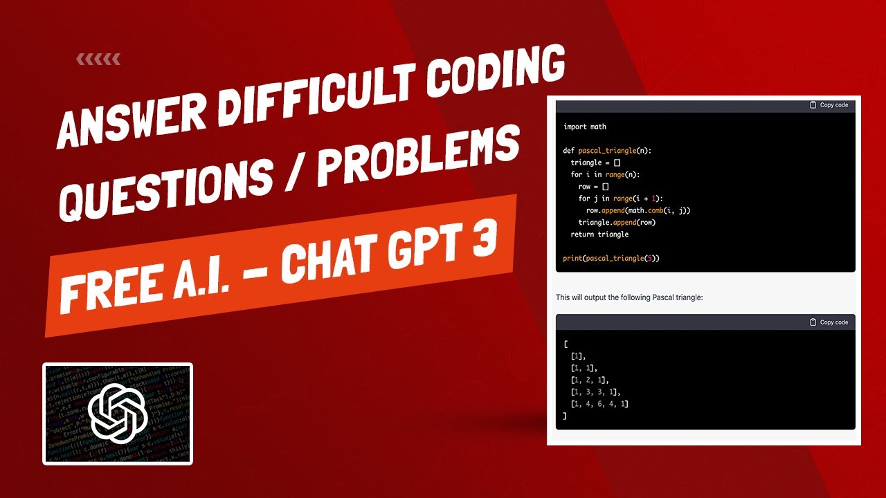 Answer Difficult Coding Problems And Questions With FREE AI - Chat GPT