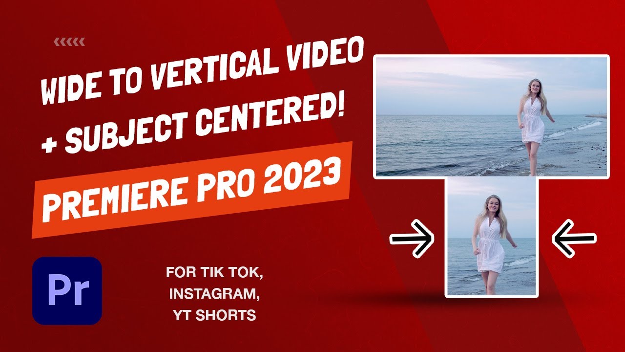 How To Convert Wide (HD) Video Into Vertical Video - With Subject Centered - Premiere Pro