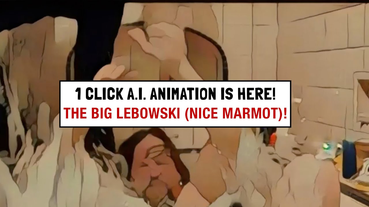 Cartoon GAN - 1 Click AI Animation - We Want The Money Lebowski (Nice Marmot)