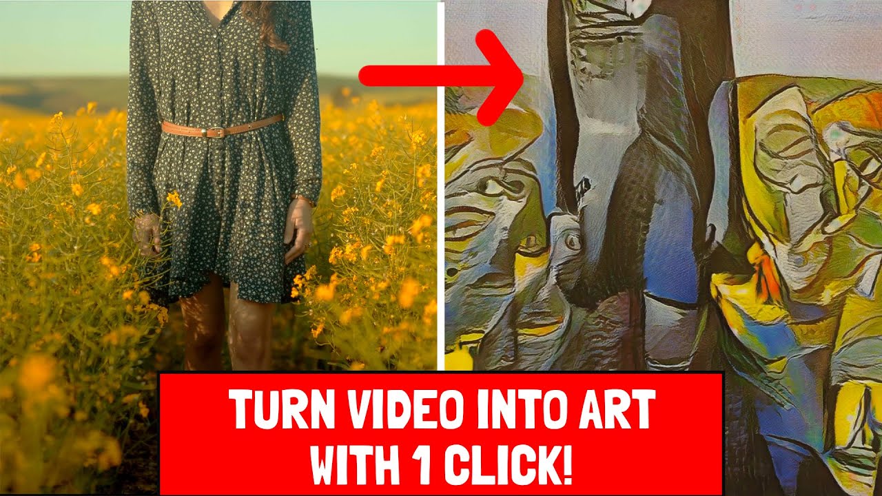 How To Turn VIDEO Into ART or Painting - 1 Click - Van Gogh, Monet, Picasso, Kandinsky, Etc!