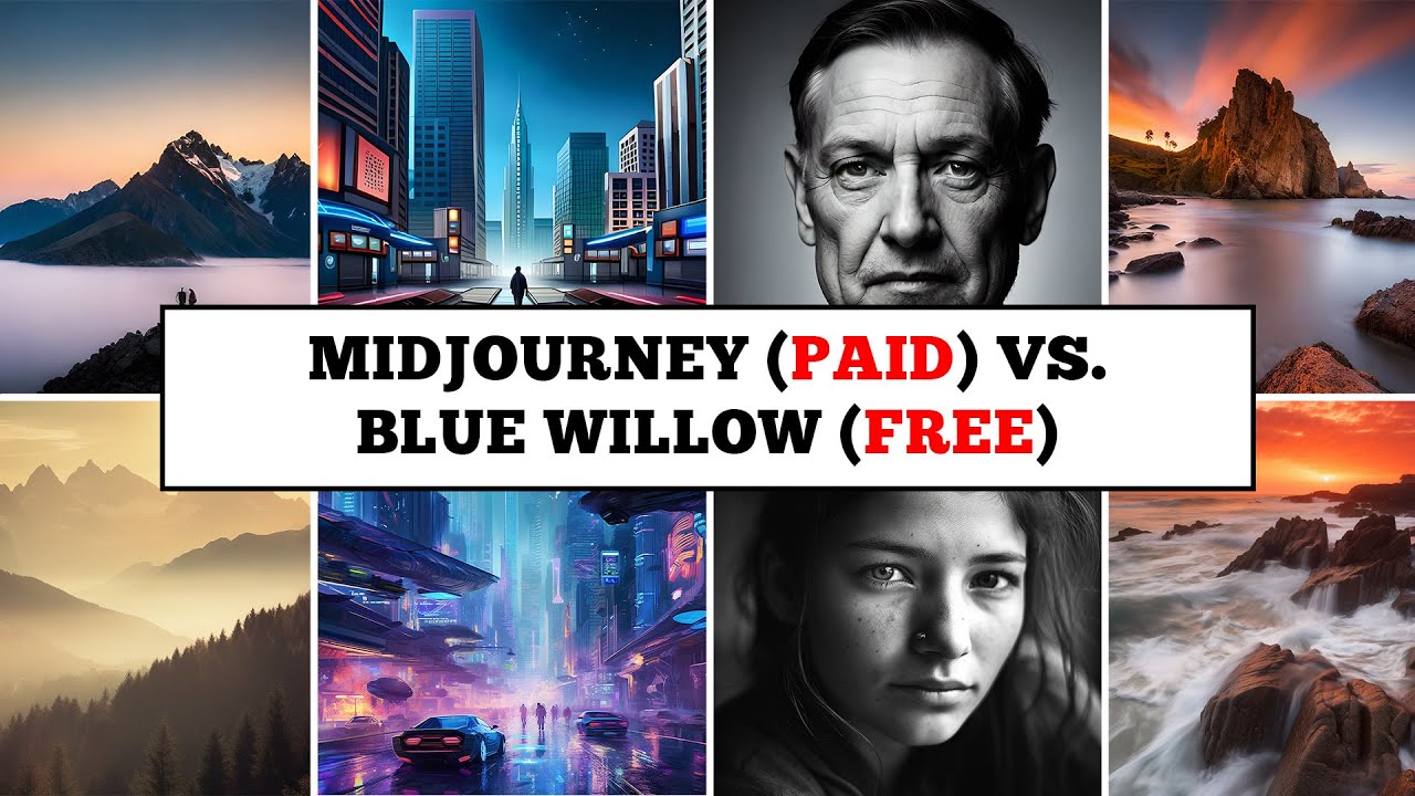 AI Art Generator Comparison: Midjourney V5 (Paid) vs. Blue Willow (Free)