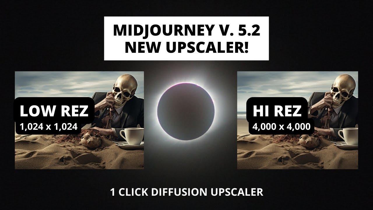 Midjourney - NEW Diffusion Upscaler - 4000 x 4000 pixel Images